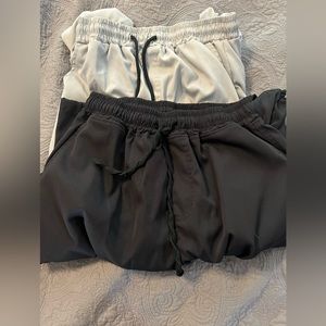 2 pairs of men's cargo joggers, size medium